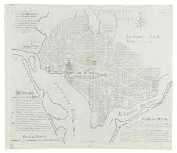 (WASHINGTON, D.C.) Plan of the City of Washington in the Territory of Columbia, Ceded by the States of Virginia and Maryland